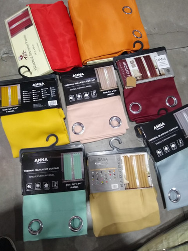 Nx Cortinas Blackout Argollas Largas Tipo Hotel~ Varios