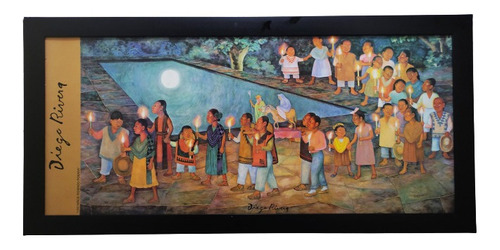 Diego Rivera / Los Niños Pidiendo Posada  Texturizado 99x50