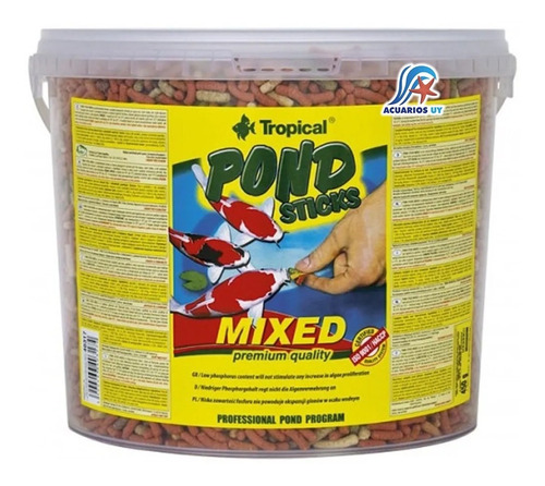 Alimento Para Peces Carpas. Tropical Pond Sticks Mixed 430g