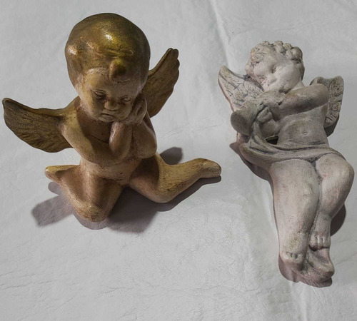 Adornos Angelitos De Cerámica Artesanales (pack X 2)