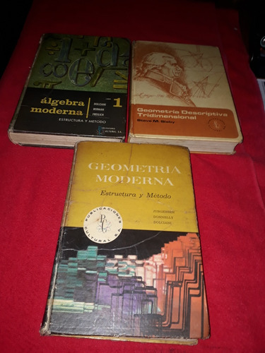 Libros Geometría, Álgebra Moderna, Y Geometria Descriptiva, 