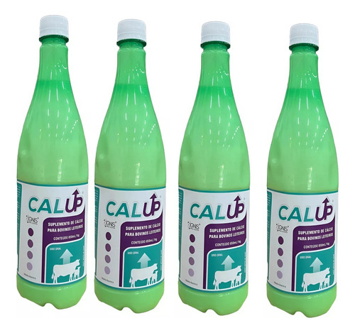 Kit C/04 Cal Up Cálcio Oral P/ Bovinos - Ignis/ibasa 850ml
