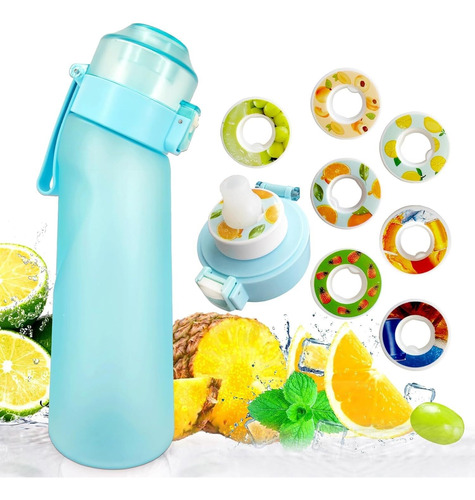 Set Botellas Agua Air 650 Ml, Con 7 Cápsulas Con Sabor A