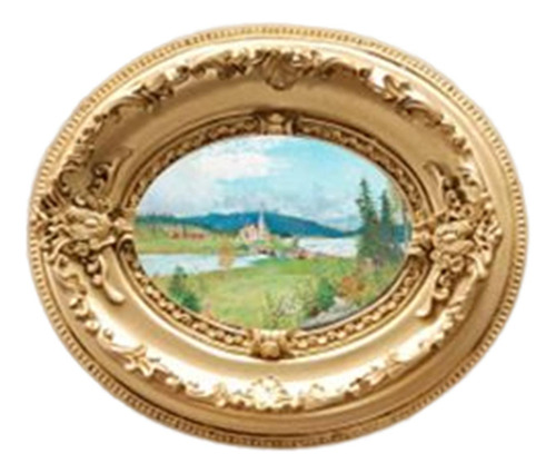 Marco De Fotos En Relieve Pantalla De Mesa De Oval