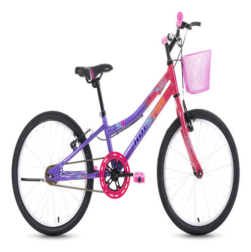 Bicicleta Bixy Houston Aro 20 Freios V-brake Ft04/23 Cor Rosa/Roxo