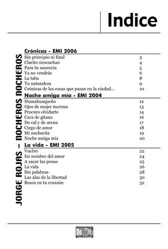 Libro Cancionero Los Nocheros J Rojas Con Letras Y Acordes