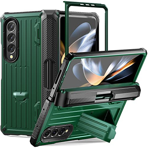 Funda Para Galaxy Fold 4 Full Body Con Guarda S Pen Verde