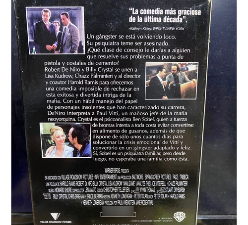 Analízame Película Vhs Robert De Niro Billy Crystal (Usado)