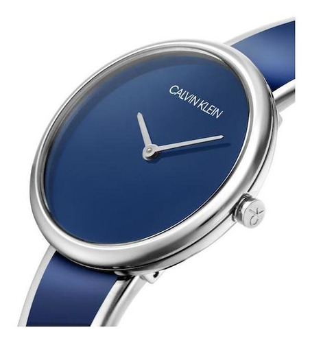 Relógio Feminino Calvin Klein Seduce Aço Prata/azul K4e2n11n