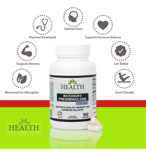 Complemente La Salud Como Debería Ser: Pregnenolona 75 Mg 10