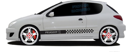 Stickers Franjas Laterales Para Peugeot + Espejos M2