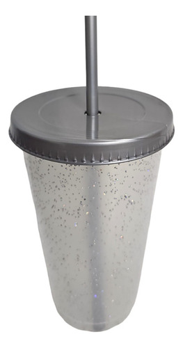 170 Pzas Vaso Popote 16oz Glitter Reusable Frio Y Caliente