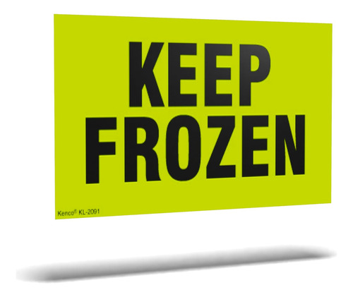 3  X 5  Keep Frozen Etiquetas Adhesivas Fluorescentes D...