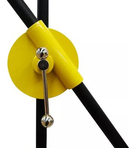 Parante Semipesado Base De Microfono Doble Amarillo Nuevo