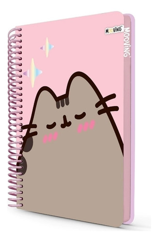 Cuaderno Mooving Carta 96 Hojas Tapa Dura Diseño Pusheen Estrella