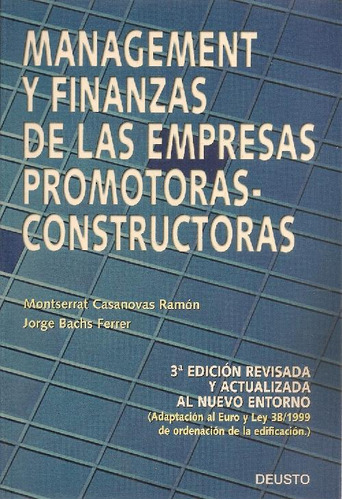 Libro Management Y Finanzas De Empresas Promotoras -  Constr
