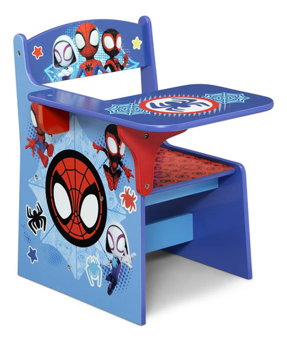 Escritorio Pupitre Infantil De Madera Spidey Color Multicolor