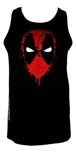 Camiseta Tank Top Olímpica Gym Deadpool Negra 333cosplay