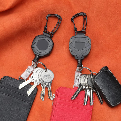 Timotech Set De 2 Llaveros Con Mosquetón De Acero De 32 In