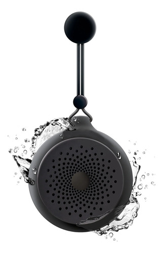Parlante Bluetooth Inalámbrico Resistente Agua P/ Baño Ducha Color Negro