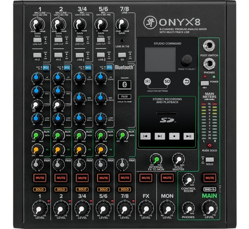 Mackie Onyx 8 Mixer Analogico 8 Canales Multitrack Usb