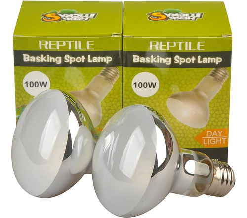 Lucky Herp Reptile Basking Spot Heat Bulb, Paquete De 2 (100
