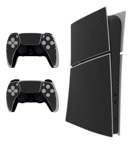 Vinil Fibra De Carbono Para Playstation 5 Slim Digital Ps5 Fibra De Carbono