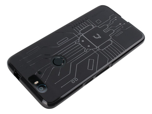 Huawei Nexus 6p Case, Cruzzerlite Bugdroid Circuit Case Comp