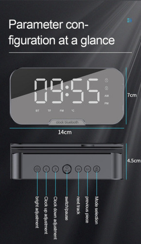 Reloj Despertador Digital Genérica Bocina Bluetooth/reloj