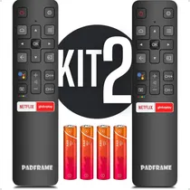 Comprar Kit 2 Controle Remoto Para Tcl Tv Smart Netflix Globoplay Nv