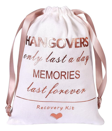 Cytdkve Rose Gold Foiled Hangover Favor Bag Bachelorette Par