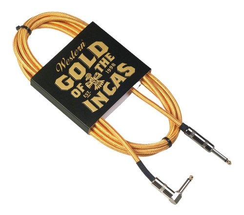 Cable Plug 90° A Recto Instrumento 6 Metros Guitarra Bajo P