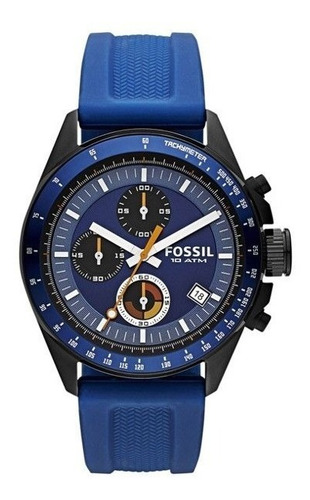 Relógio Masculino Fossil Decker Ch2879 Cor Azul - Original