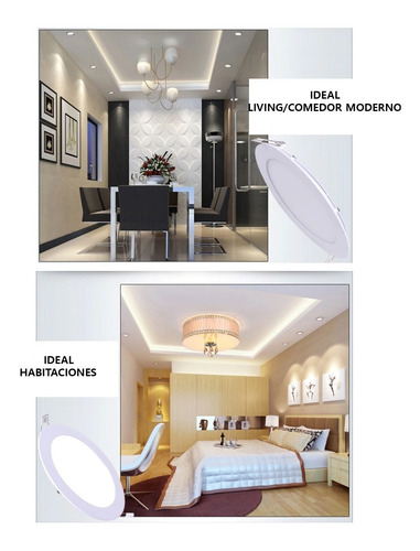 Imagen 7 de 10 de Panel Led 18w Plafon Embutir Redondo Spot Techo 220v