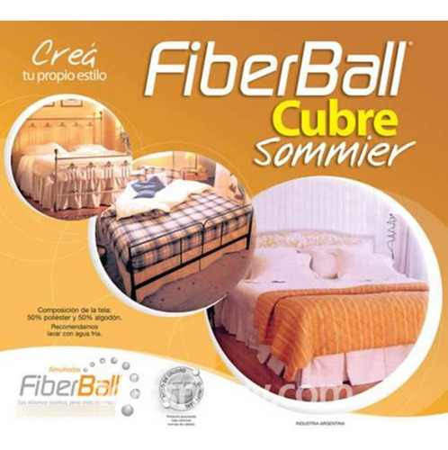 Cubresommier Volado 2 Plazas 1,30 X 1,90 Mtrs Fiberball Blanco
