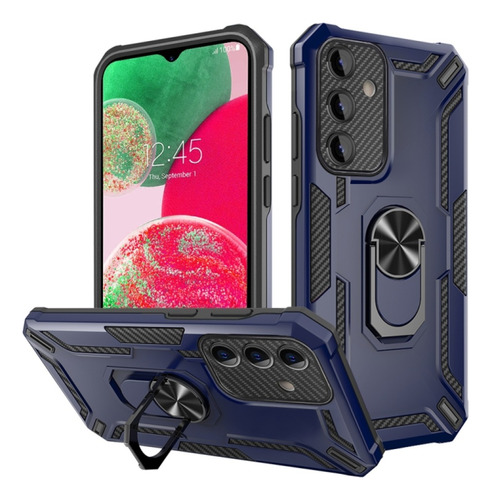 Funda Para Huawei Y6 2019 Holder Parante Con Anillo Azul