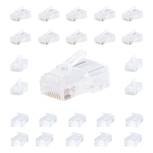 Conector Rj45 Cat6 Para Cable De Red Utp (100)