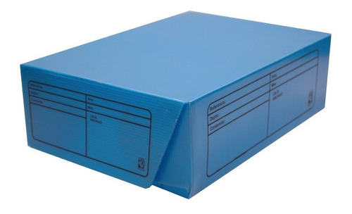 Cajas Archivo Plasticas Legajo 12x28x38 Paquete X25 Azules