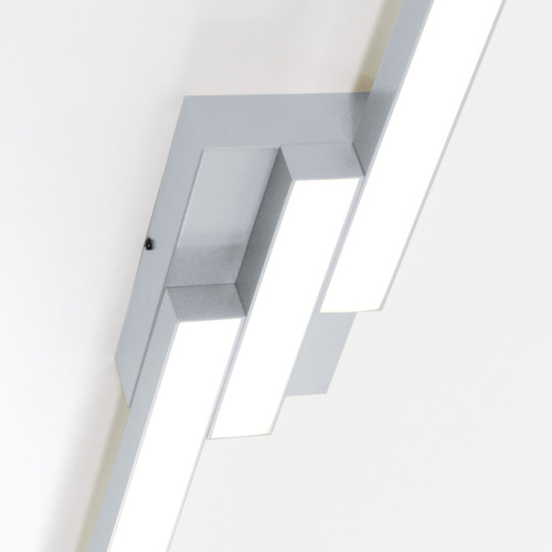 Plafon Linear Plx025 Luminalux 80cm Bivolt P/ Sala Moderna Estrutura Prata