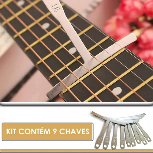 9 Chaves Regulagem Raio Escala Guitarra Luthier Gabarito A1