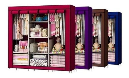 Closet Ropero Armable Organizador Transportable Tela Grande