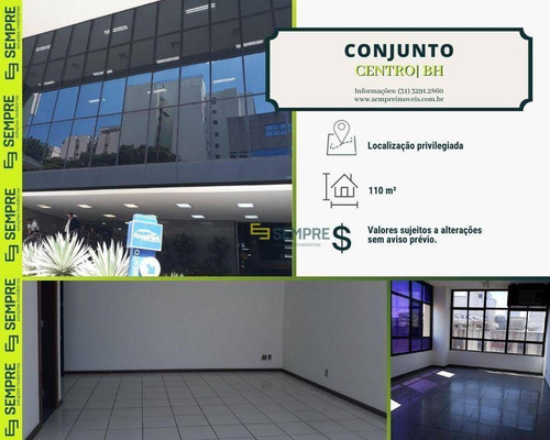 Imagem 1 de 24 de Conjunto Para Alugar, 110 M² E 03 Vagas - Centro - Belo Horizonte/mg - Cj0003