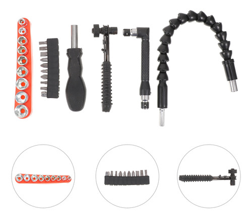 Imagen 2 de 8 de 1 Juego De Brocas Kit De Destornillador De Eje Flexible Para