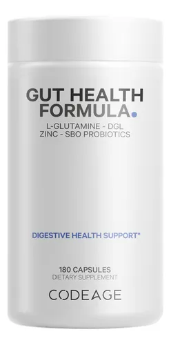 Suplementos Codeage Gut Health, 180 Cápsulas, Fórmula Vegana