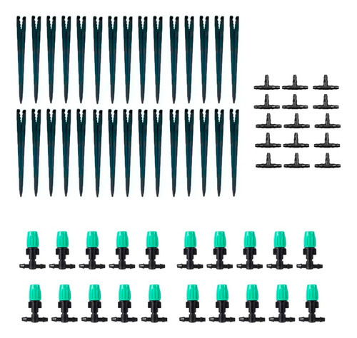 30 Estaca Suporte + 20 Nebulizador T + 20 Conector T 4mm