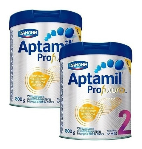 Aptamil Profutura 2 Fórmula Infantil 2 Latas 800g Sabor Leite