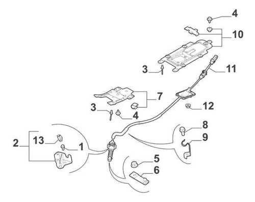 Cable Selector Marcha Fiat