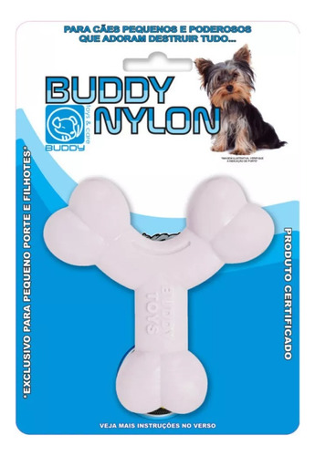 Mordedor Buddy Toys Ossinho Branco P/ Cães Pequenos