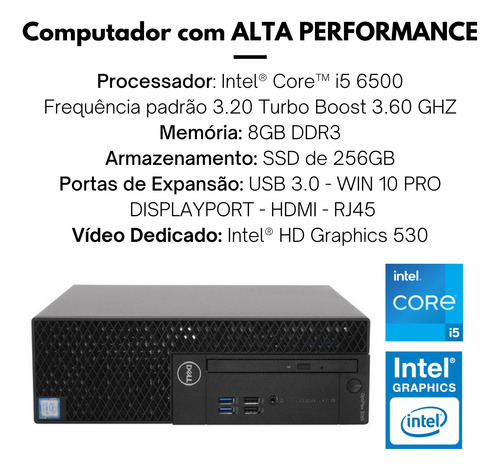Computador Pc Barato Automação Pdv Bar Estudo Mercado 3050sf (Recondicionado)