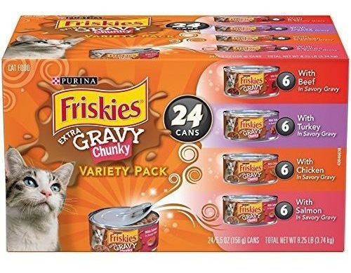 Purina Friskies Extra Gravy Chunky Adult Wet Cat Paquete De 